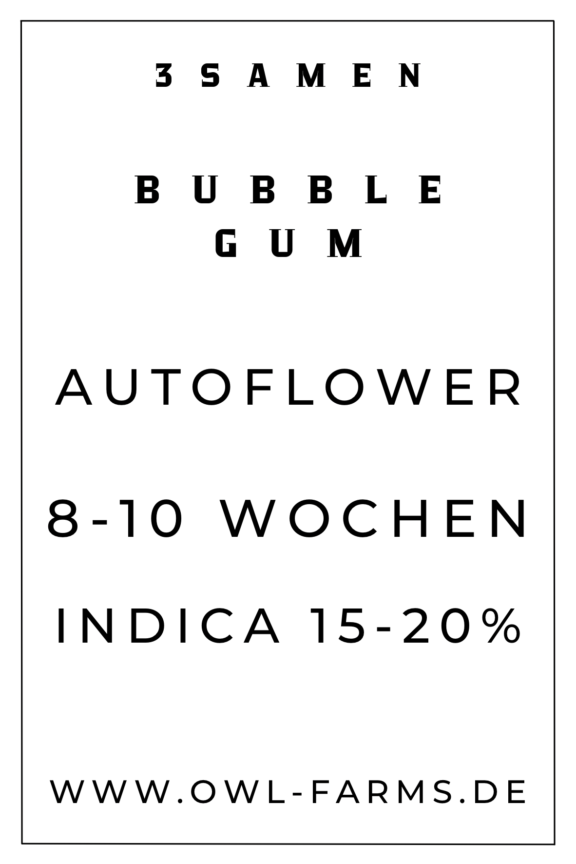 Bubble Gum Autoflower 3 Samen