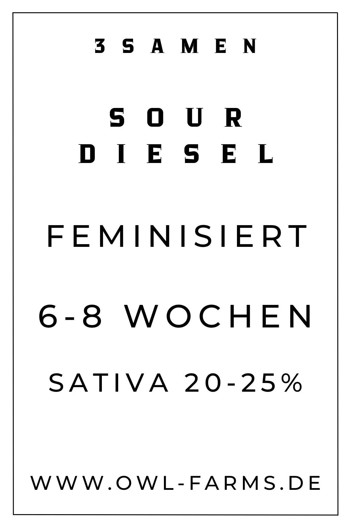 Sour Diesel Feminisiert 3 Samen