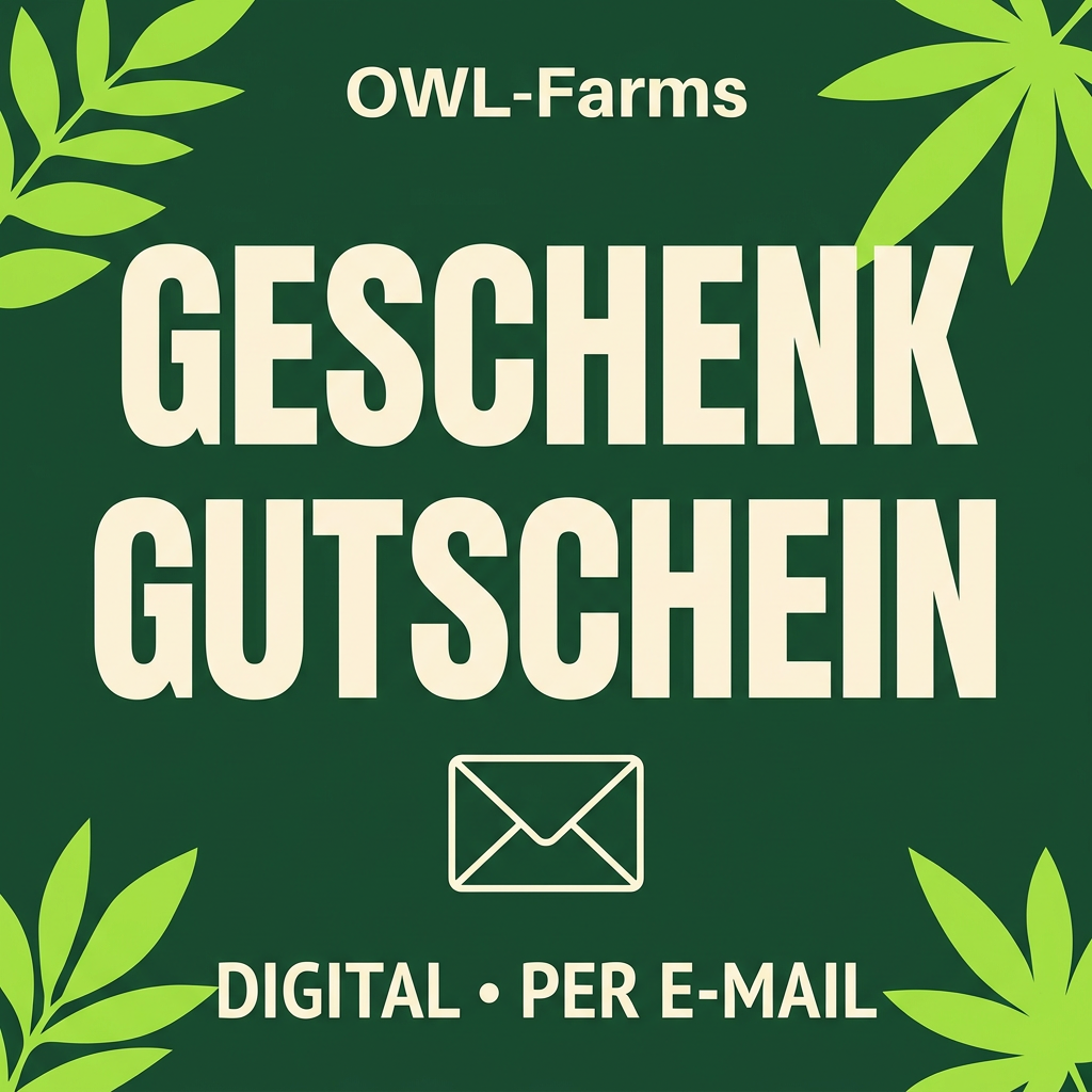 Modernes Design für den digitalen OWL-Farms Geschenkgutschein